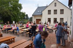 Žehnání aktovek, podzimní gardenparty